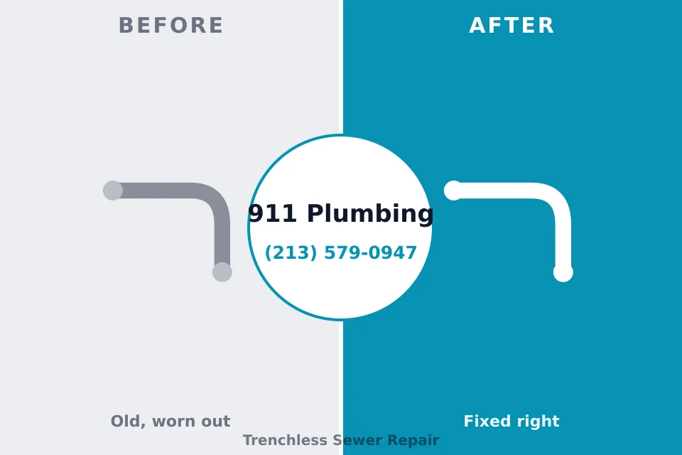 Before and after: plumbing company Charlestown, MD